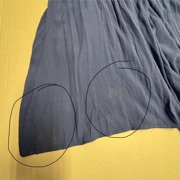 NWT Lulus Heart Of Marigold Wrap Maxi Dress Fluttering Sleeves Blue Sz L - Picture 10 of 16